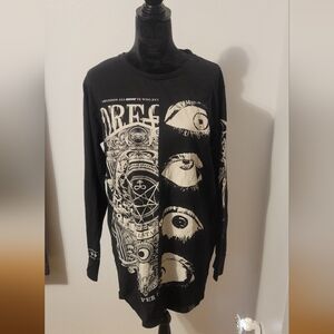 Killstar split print long sleeve Tee
